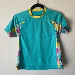 Patagonia Blue Short Sleeve Rash Guard